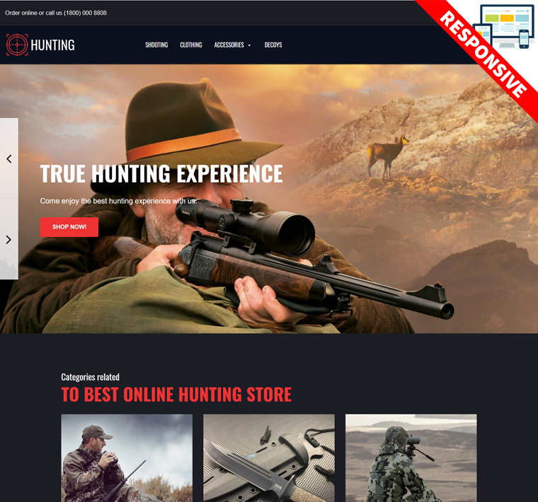 Hunting Theme - Prestashop Themes and Modules Provider