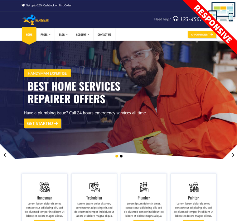 Handyman Template - Joomla Templates and Extensions Provider